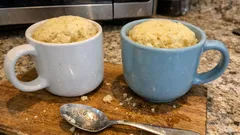 Mug cake nature au micro-ondes : un gâteau moelleux prêt en 2 minutes
