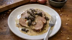 Rôti de veau aux morilles : une sauce au porto blanc bien nappante, facile à réussir