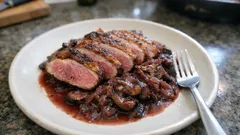 Magret de canard à basse température : rosé, juteux et peau bien saisie