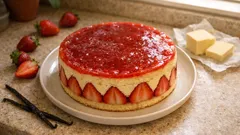 Fraisier maison pas à pas : génoise moelleuse et mousseline vanillée qui se tient
