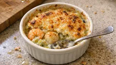 Cassolette de Saint-Jacques aux poireaux : fondante, crémeuse et gratinée en 15 minutes