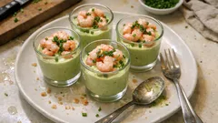 Verrines asperges-crevettes : l’apéritif frais et chic à préparer à l’avance