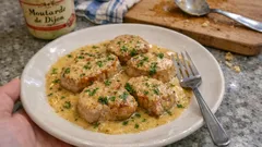Filet mignon de porc à la moutarde : une sauce au vin blanc qui se fait dans la cocotte